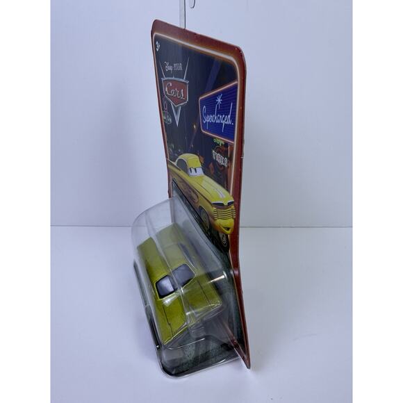 NIB Disney Pixar Cars Supercharged Yellow Ramone With Flames 1:55 Diecast Car - Picture 6 of 8